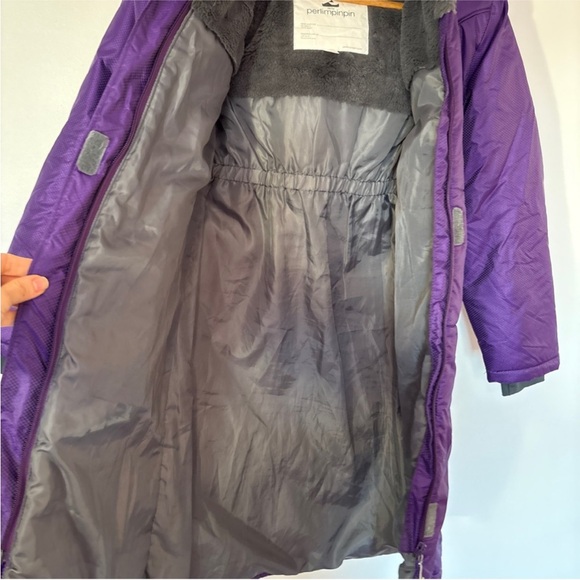 Kids' Long Purple Puffer Coat with Faux Fur Trim by Carter's - Picture 8 of 9
